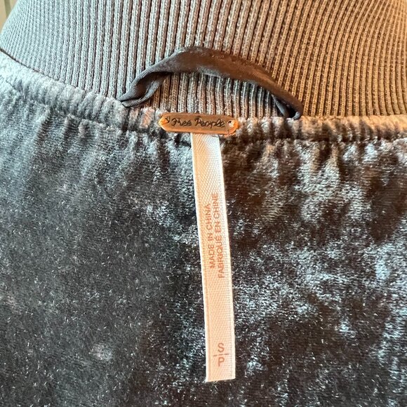 Free People Velvet Bomber Jacket S - Picture 4 of 5